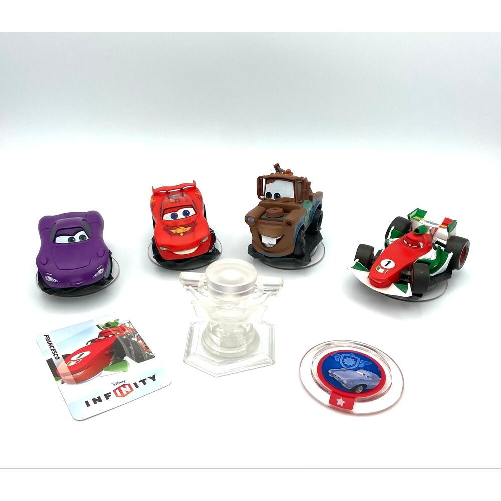 DISNEY INFINITY CARS Francesco Bernoulli, Lightning McQueen Holly Mater UNTESTED